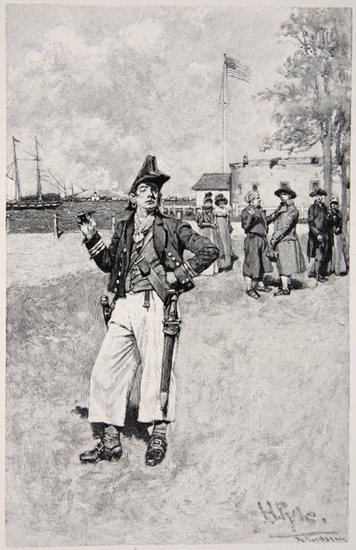 Een Kaper aan Land, gepubliceerd in 1810 door Howard Pyle